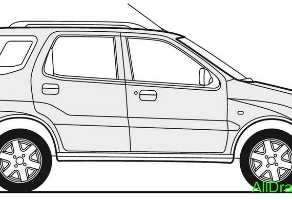 Suzukis Ignis (2007) (Suzuki Ignis (2007)) are drawings of the car